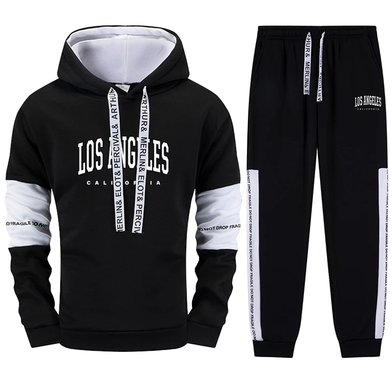 Single Sweatshirts And Sweatpants 2026 Hot Sales Casual Men's Hooded Tracksuit Outdoor Daily Sports Comfortable Printing Quality