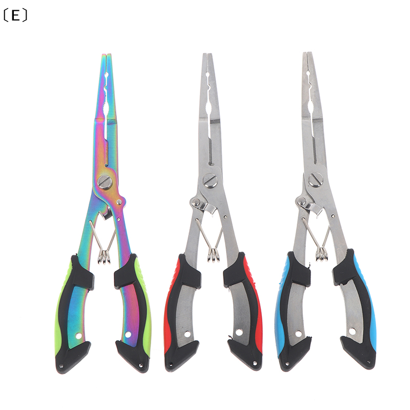 〔E〕Multi-functional Fish Pliers Ergonomics Anti-slip Cut Fishing Line Fishing Tied Hooks Pliers Outdoor Tools Line Cutter