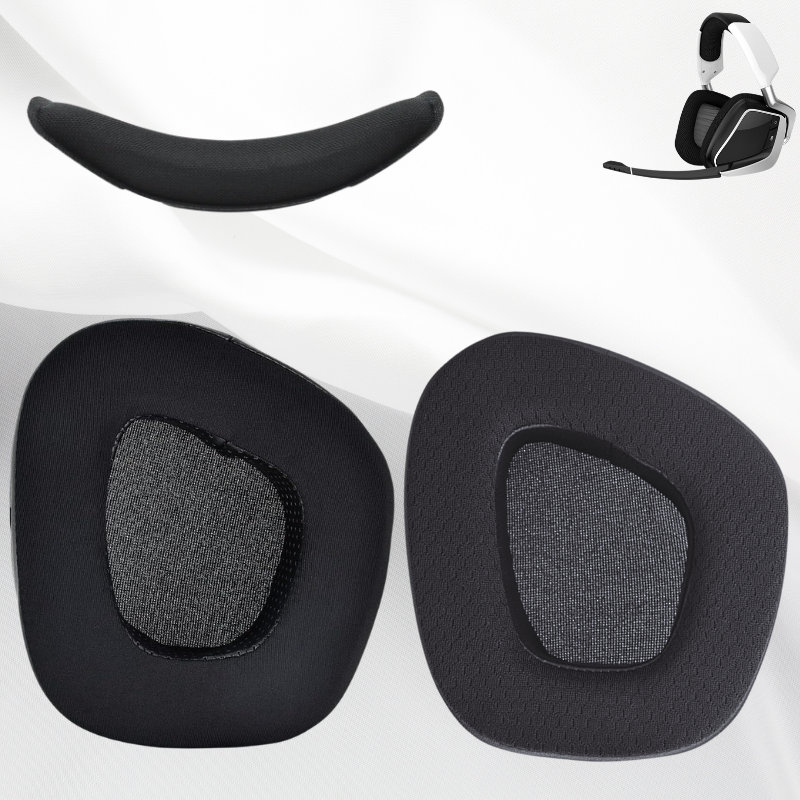 Replacement ear pads for Corsair Void/Void Pro/Void Pro RGB/Void Pro RGB SE/Void Pro Elite/RGB, increased thickness
