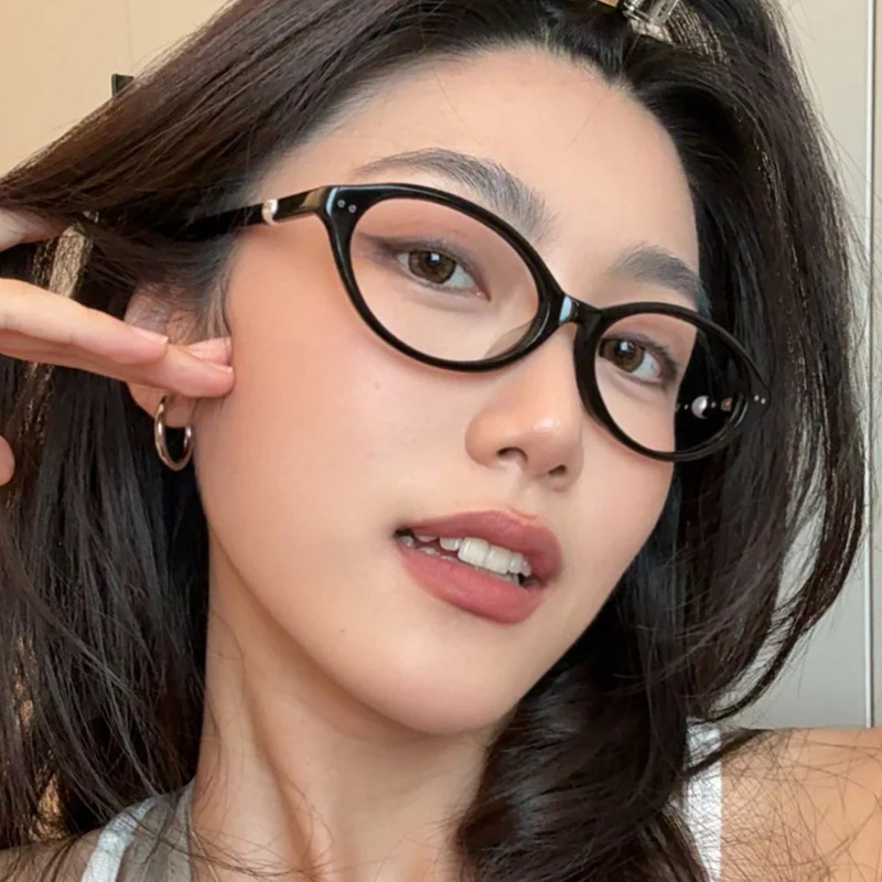 AS SEEN ON Oval Pearl Frame Glasses Photochromic Ultra Lightweight Blue Light Blocking Eyewear Elegant Look Computer Glasses