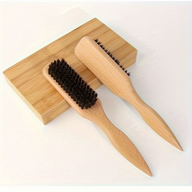Bamboo Wood Handle Boar Bristle Hair Brush - Anti-Static, Detangling, and Styling Comb for Smooth, Voluminous Hair - Perfect for