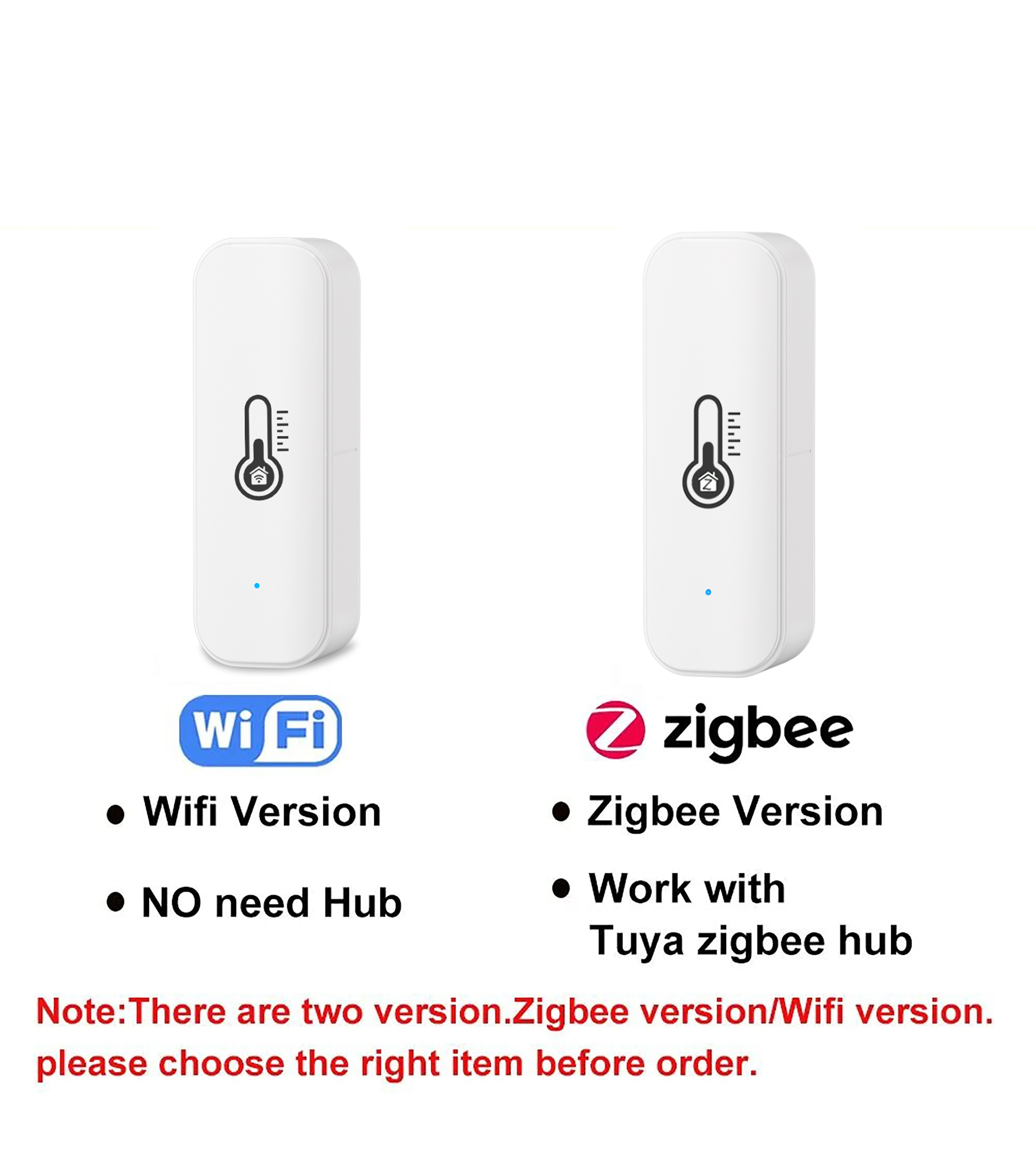Smart Home Zigbee WIFI Wireless Smart Hygrometer Thermometer Sensor Detector Alarm Compatible Tuya Home Alexa