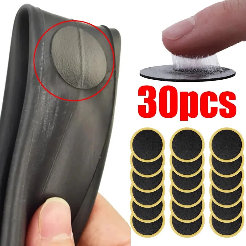 30/20/10PCS Bicycle Glue-free Tire Patches Tool Quick Repairing Tyre Protection Patch Adhesive Quick Drying Bike Accessories