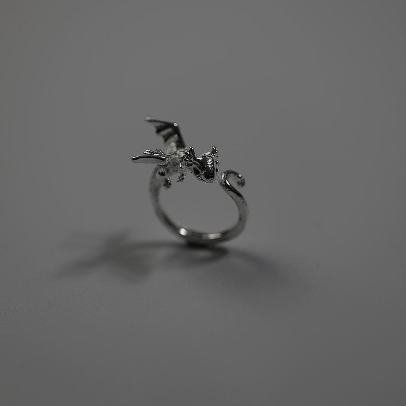 Little Dragon Ring Gothic Lolita Style Dark High Beauty Couple Ring