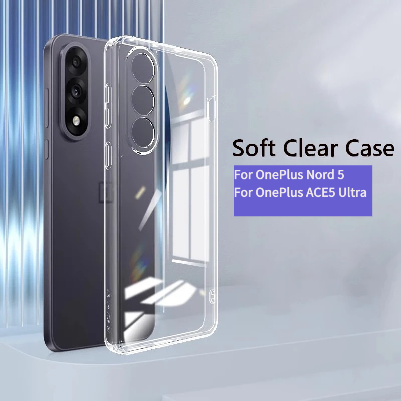 Slim Soft TPU Clear Mobile Phone Cases Funda On For Nord 5 Nord5 5G ACE5 Ultra ACE5Ultra Case Back Cover Fundas Capa