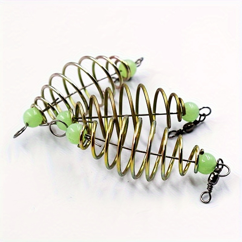5/10/20pcs Steel Carp Bait Cages Multi Color Spiral Spring Durable for Pellets Boilies Easy Attach Hooks Fishing Lures