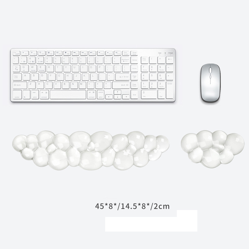 Soft Cloud Gel Wrist Rest with Hand Wrist Support Cute Non Slip Office Desk Accessories for Comfort Pain Relief PC