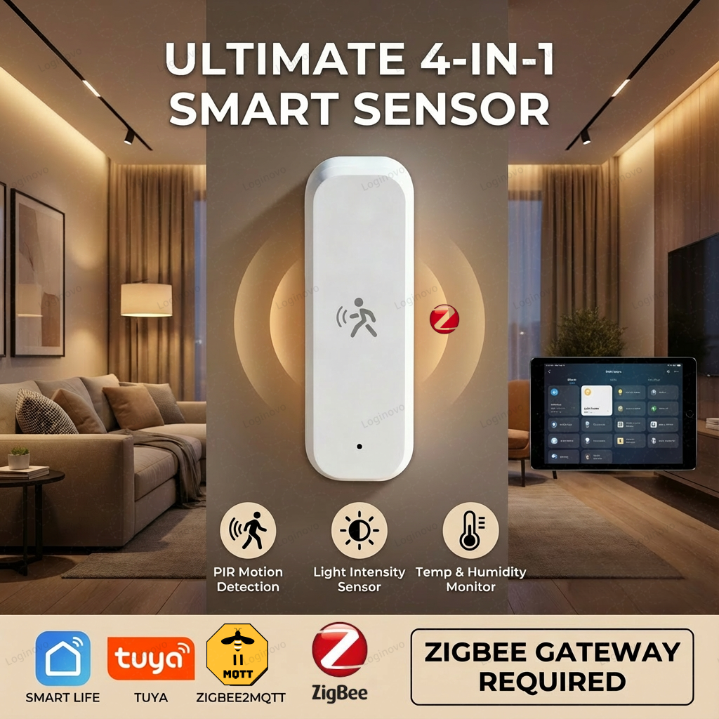 Tuya Zigbee Human Presence Detector 24G Radar PIR Motion Sensor Works with Alexa Assistant Smart Home Security