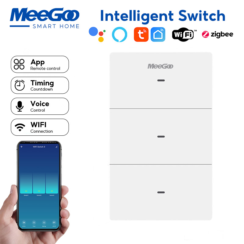 Tuya Zigbee EU Smart Light Switch No Neutral Wire No Capacitor Needed Smart Life APP Support Alexa Home lightify