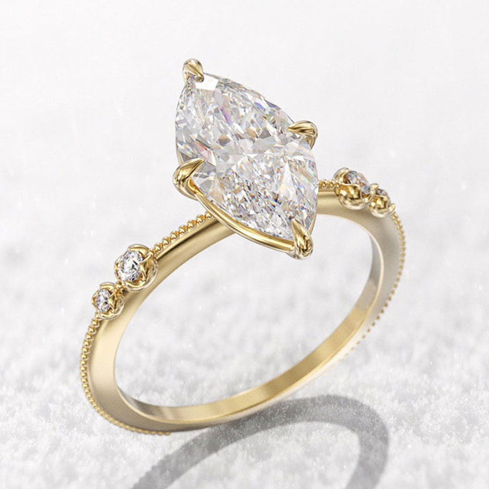 Huitan Hot 2Pcs Set Rings Fashion Jewelry for Women Silver Color/Gold Color Full Bling Iced Out CZ Luxury Wedding Accessories