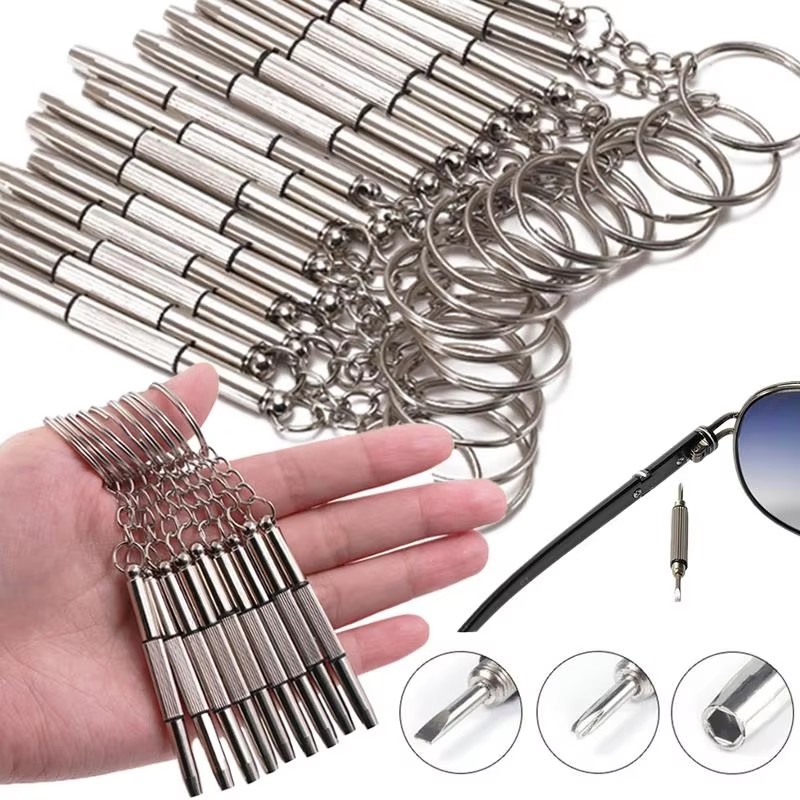 1-10Pcs Glasses Screwdriver Multifunctional Three In One Small Screwdriver Glasses Watch Phone Three Purpose Repair Tool