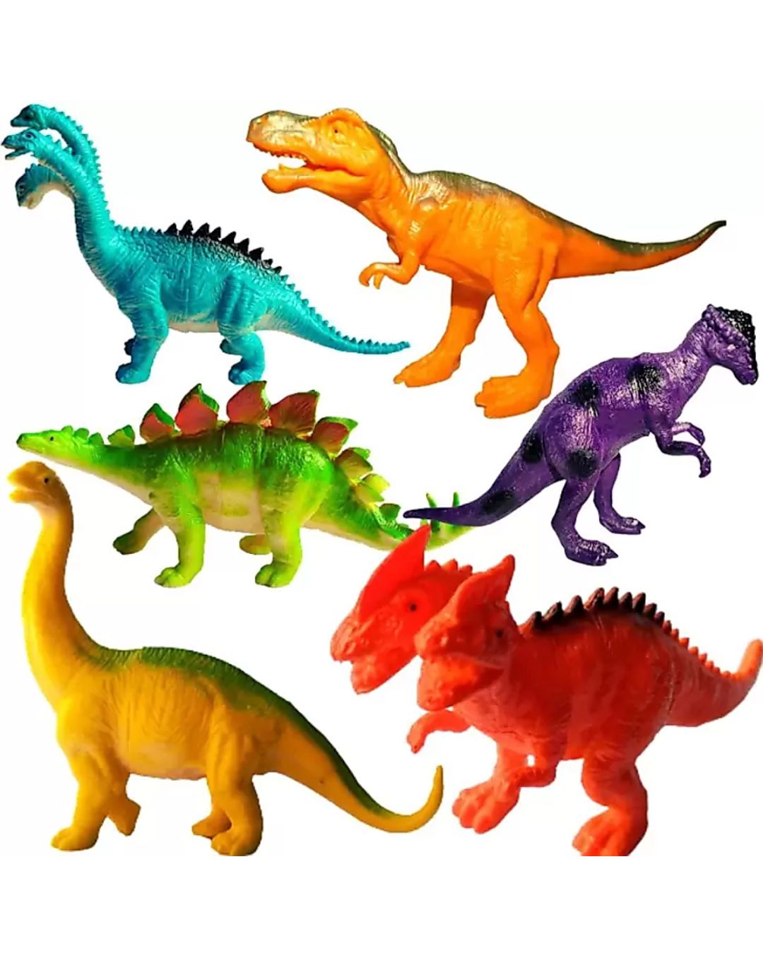 6 in 1 Big Size Unique Dinosaur Set For Kids (Multicolor)