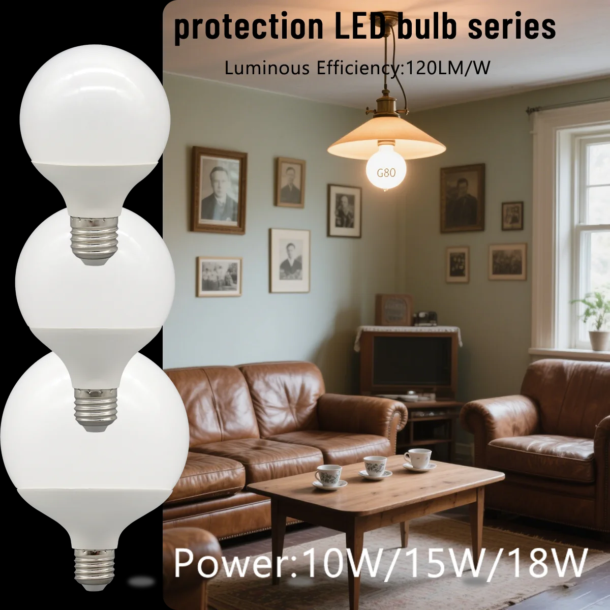 3PCS Energy Saving RA90 18W 15W 10W LED Bulb E27 G80 G95 G120 Global Light Lampada Ampoule LED Light Bulbs White Warm White LED