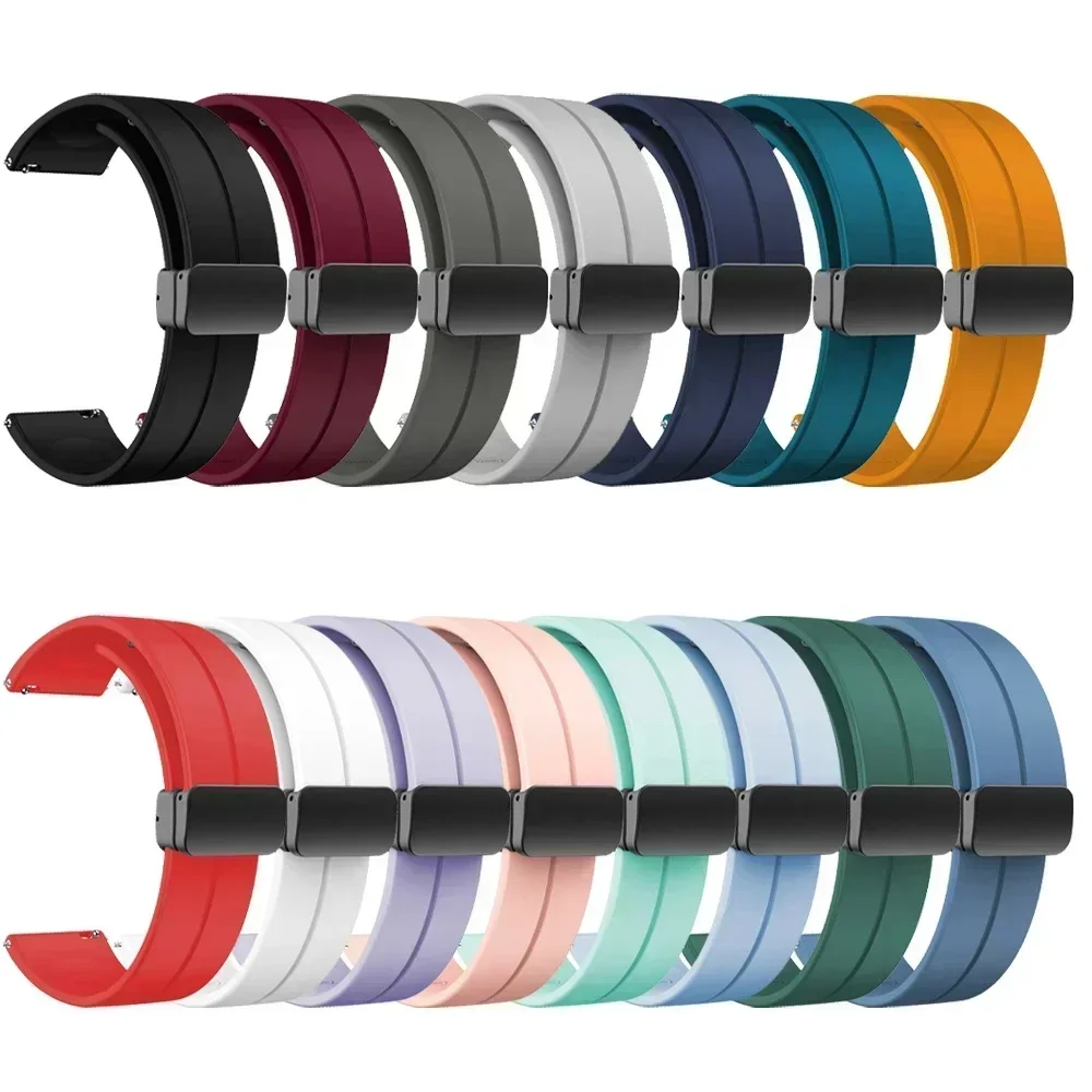 Magnetic Folding Buckle Band for Bip 6 5 Active 2 GTR 4 3 Pro GTS 2E SmartWatch Silicone Strap for Bip6 Bracelet