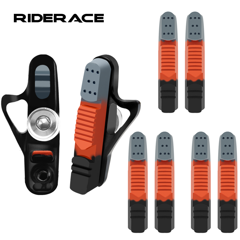 Bike Brake Pads Set Replaceable Inserts C-Brake CNC Aluminum Alloy Sheet Bicycle Brake Blocks With Mud Trough Silent