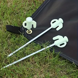 Outdoor camping tent nail set, 10 pieces, reinforced windproof ground nail, 7.87 inches