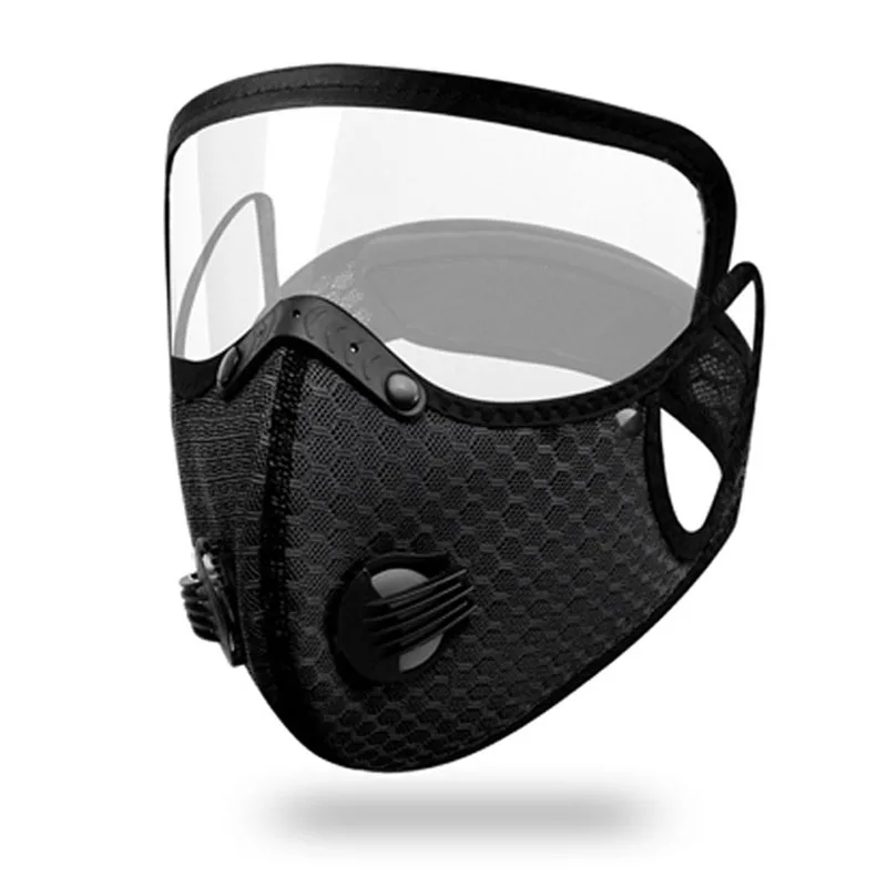 New Cycling Face Mask with Filter Goggles Dust Mask Sport Washable Reusable Facemask for men Bandana Actived Carbon Filters