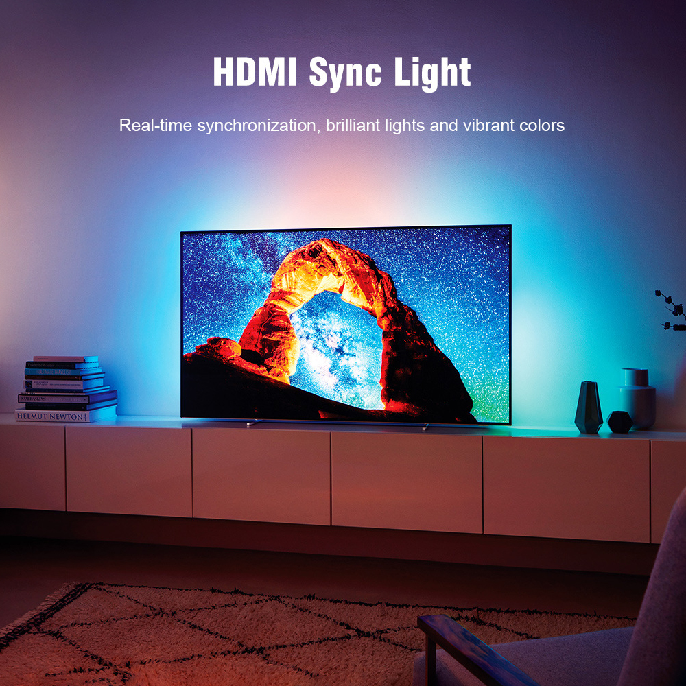 Smart RGB LED TV Strip Light USB SMD5050 30leds/m WIFI/Voice/APP/Remote Control Ambient Light Bar Bedroom Game Room Decor Lamp