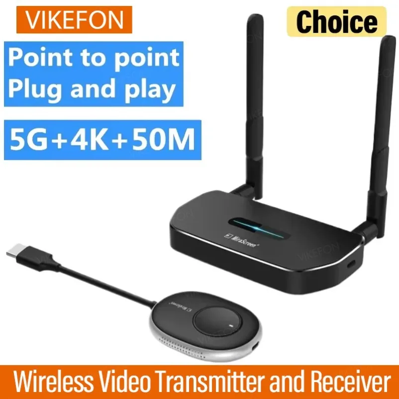 5G 50M Wireless HDMI-Compatible Extender Video Transmitter and Receiver 1 To 4 4K Screen Switch for PS4 Camera PC To TV Stick