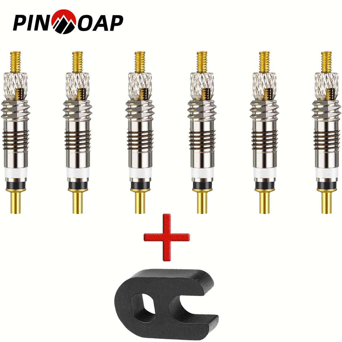 French Valve Core 6pcs Bicycle Removable Presta Valve Core Bike Replacement Brass Tubeless Core Remover Tool For Road MTB Bike