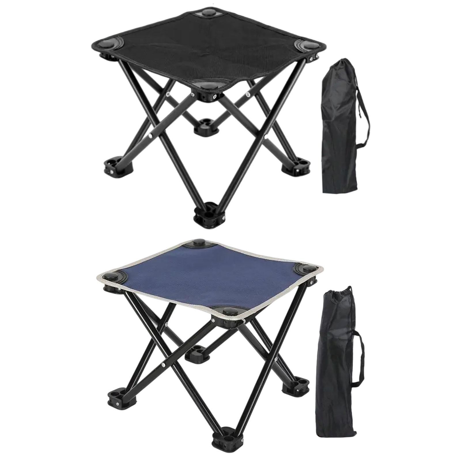 Camping Stool Recliner Foot Rest Sturdy Practical Compact Outdoor Folding Stool with Carry Bag for Park Traveling Backpacking