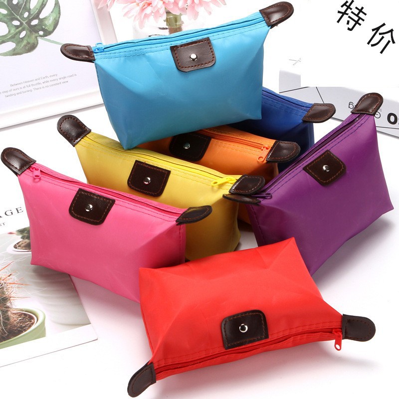 Cosmetic Bag For Women Colorful Waterproof Travel Dumpling Storage Bags Mini Cute Toiletry Makeup Portable Tote Bags Purses