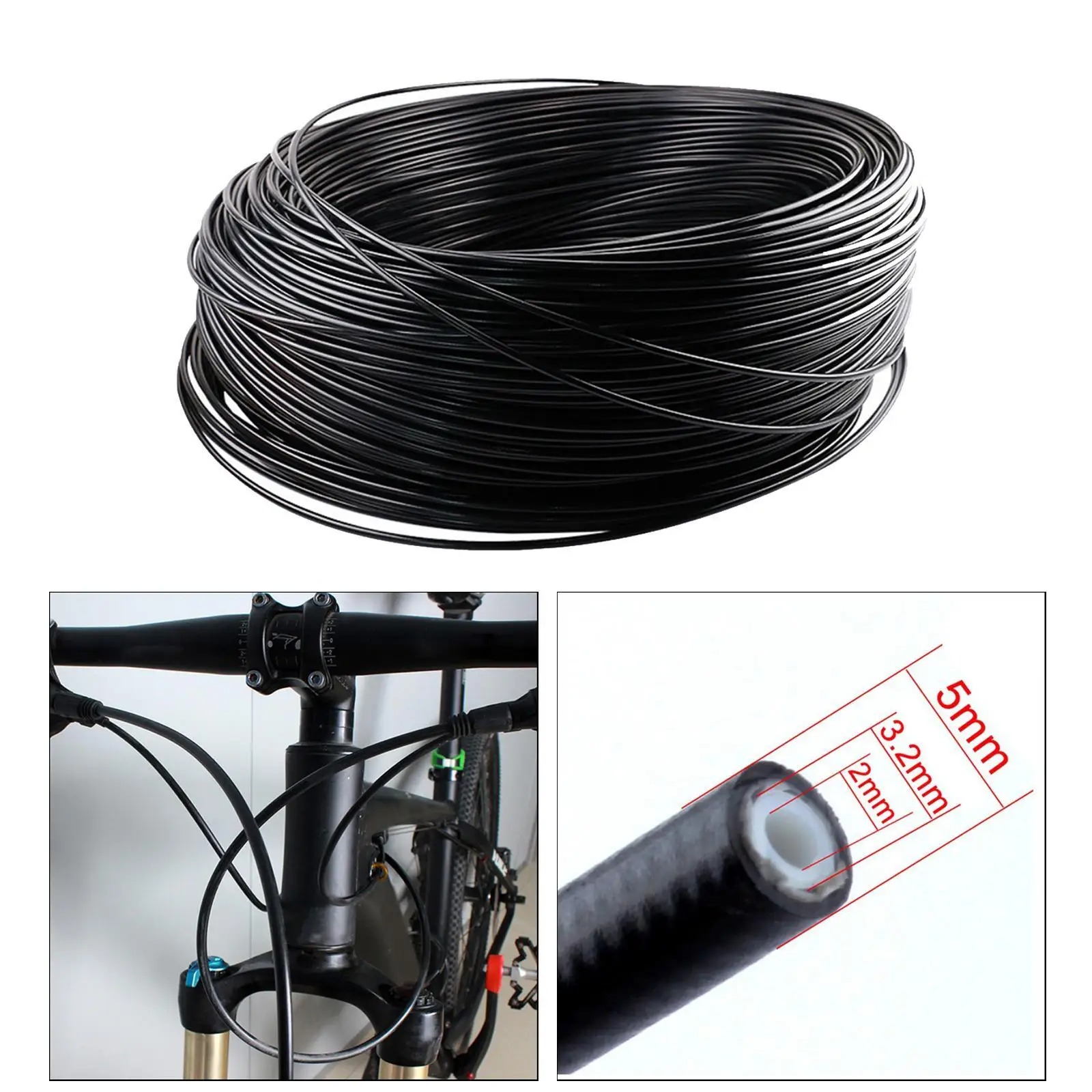 3/5m Smooth Hydraulic Disc Brake Oil Tube Pipe for MTB Bike Seamless Brake Hose for Mountain Bicycle