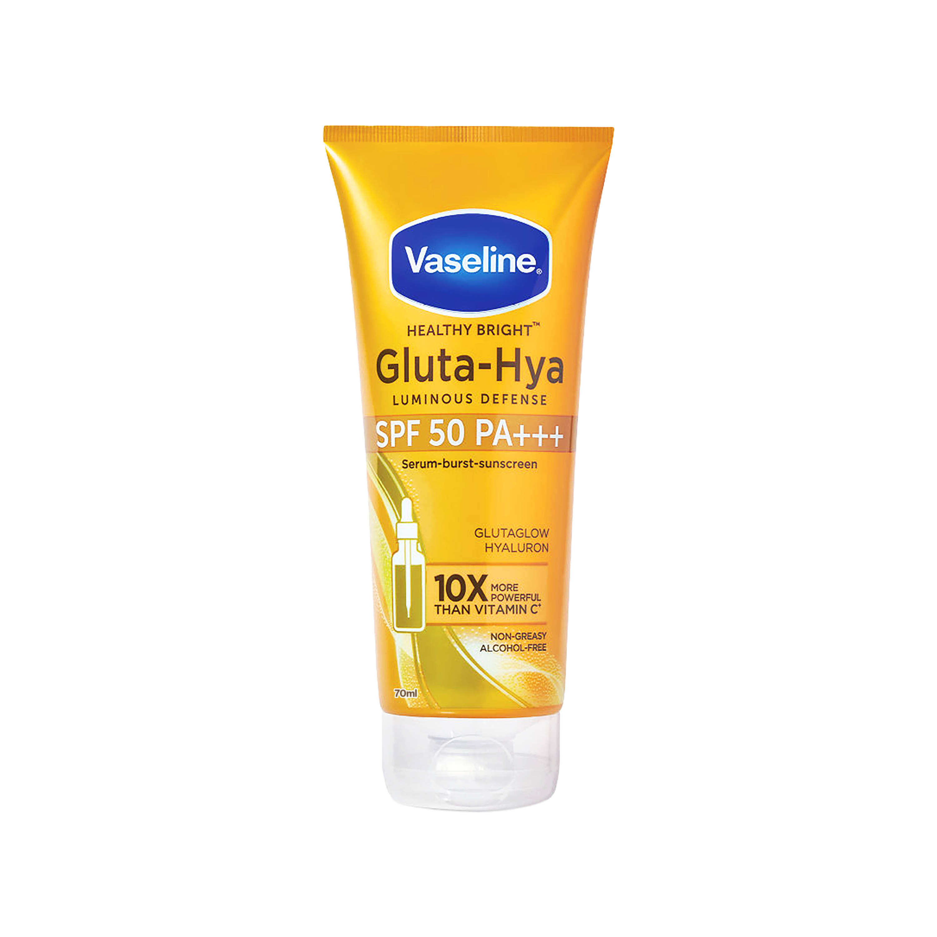Vaseline Gluta Hya - SPF 50 PA+++ Sunscreen | Glutathione & Hyaluronic Acid infused Sunscreen 70 ML