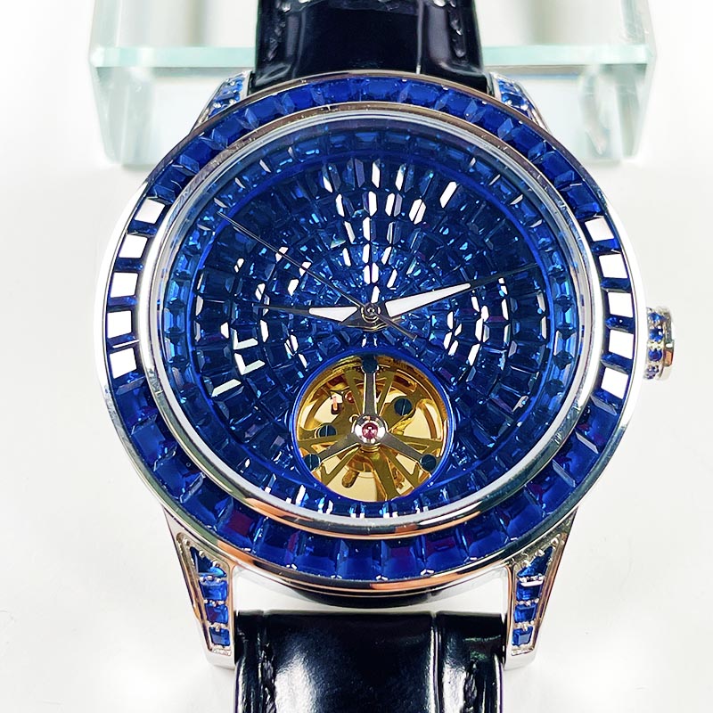 PINDU New Men's Mechanical Watch Diamond Luminous Pointer Sapphire Top Wristwatch For Men Watches Montre Homme Box P5037