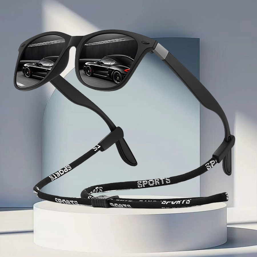 Fashion Vintage Square Sunglasses Men Women Driving Fishing Hiking Colorful Trendy Lightweight Outdoor Safety Goggles