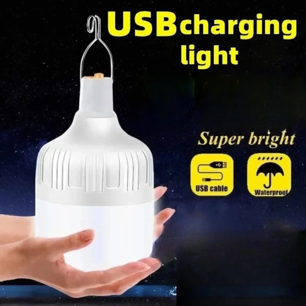 Portable Solar LED Camping Light Outdoor Tent Light USB Rechargeable Emergency Lamp Search Light,black
