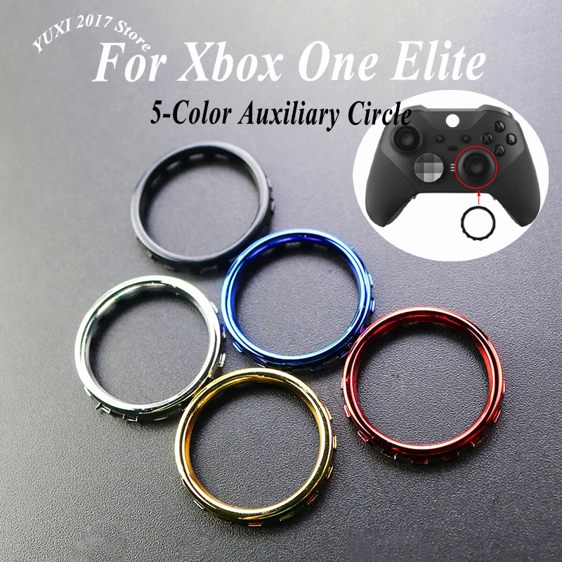 2pcs Handle Auxiliary Ring Replacement Ring Electroplated Color Accessory Decorative For Xbox One Elite Replacement Parts