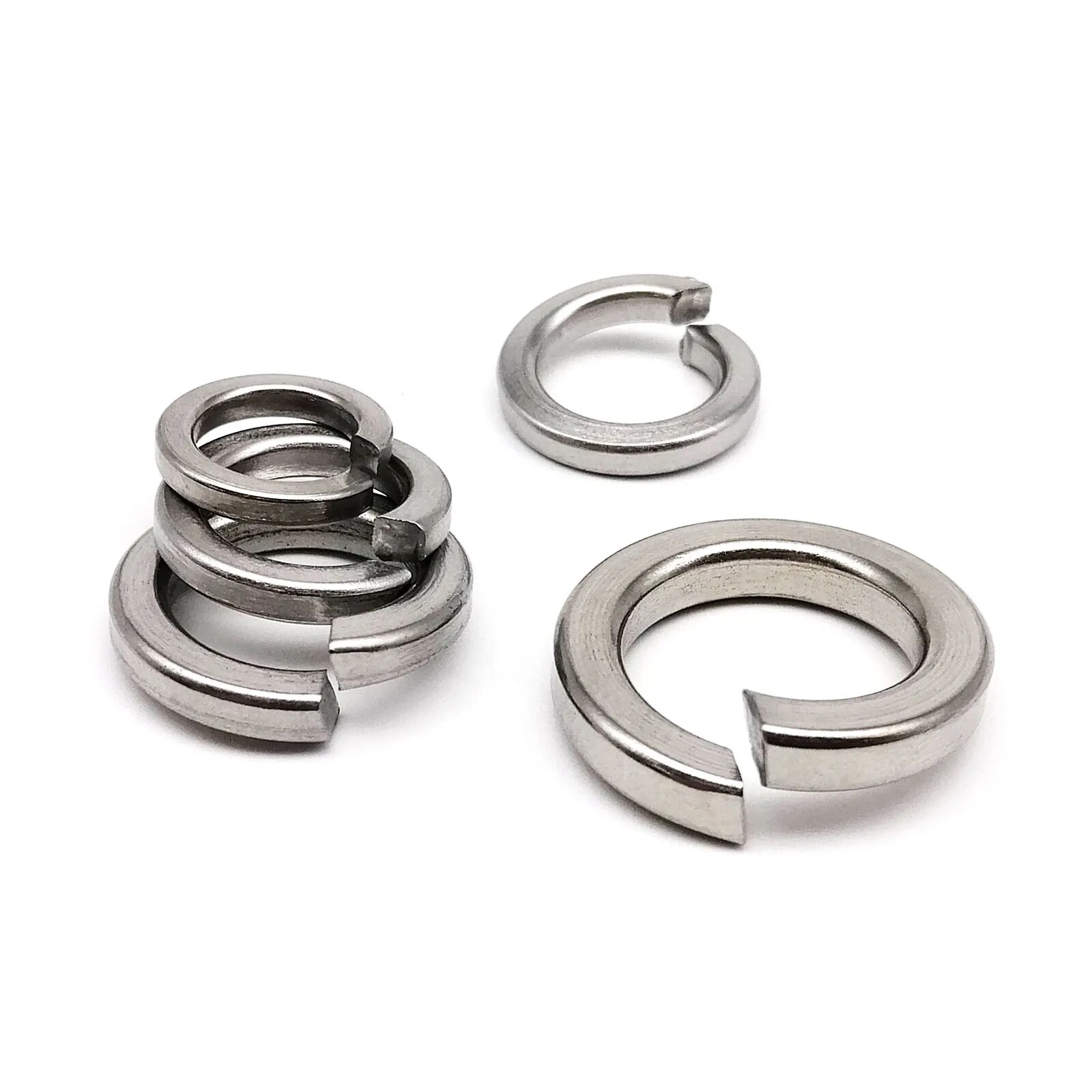 Spring Split Lock Washer Elastic Gasket M2 M2.5 M3 M4 M5 M6 M8 M10 M12 M16 GB93 A2-70 304 Stainless Steel