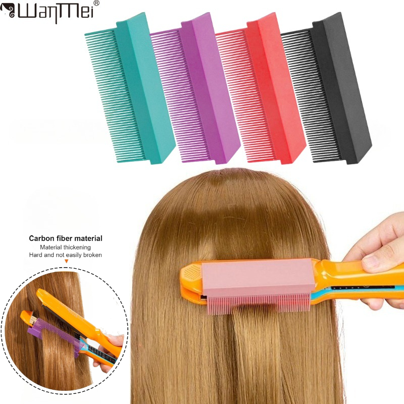 WANMEI 1pcs Barber Straightening Comb Attaches To Flat Iron For Low And High Temperature Hair Straightner DIY Hair Styling Tool