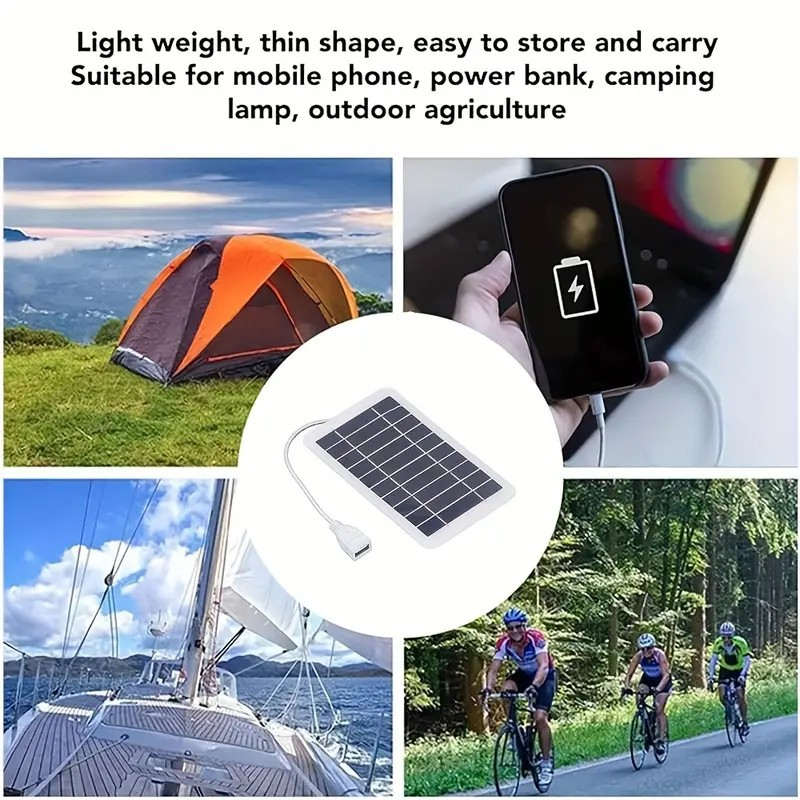 Portable Solar Panel With USB for Outdoor Hiking Camping Mobile Phone Battery Charging Bank Charging Panel