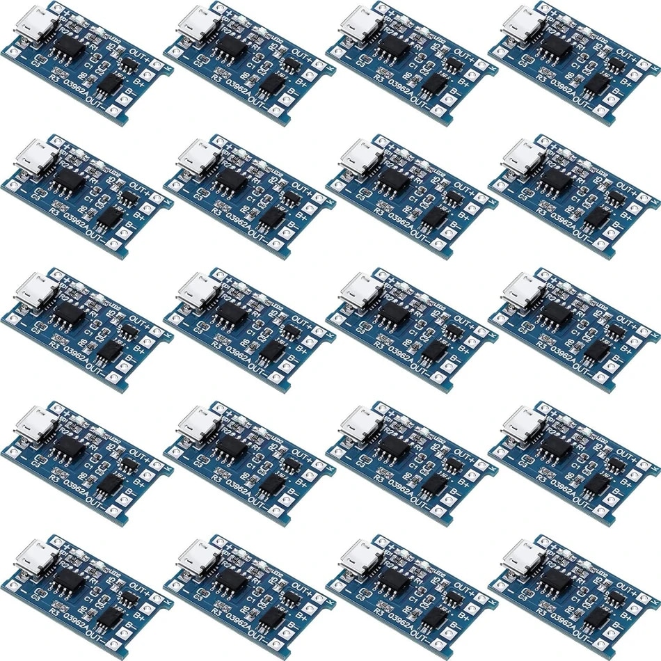 10PCS 18650 Lithium Battery Charging Board TP4056 Mini/Micro USB Charging Board 5V 1A with Protection Charge Module