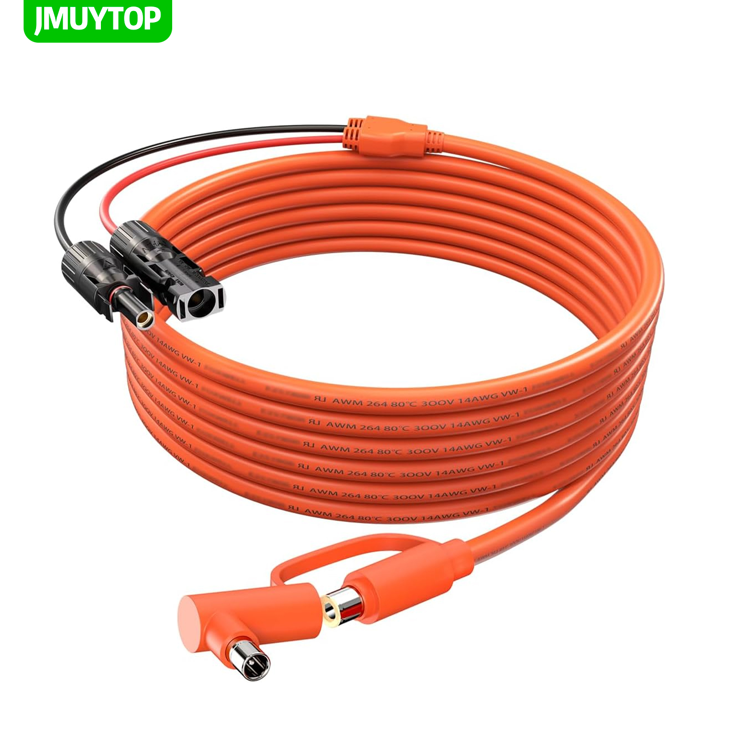 JMUYTOP For Jackery Explorer 3000 Pro/2000 Plus/2000 Pro/1500/1000 14AWG Solar panel Extension Cable to DC 8020 7909 Connectors ja 3