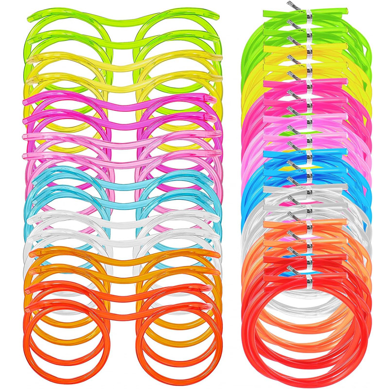 Drinking Straw Glasses Novelty Funny Eyeglasses Party Supplies Carnival Birthday XMAS Ideas For Adults Kids Boys Girls