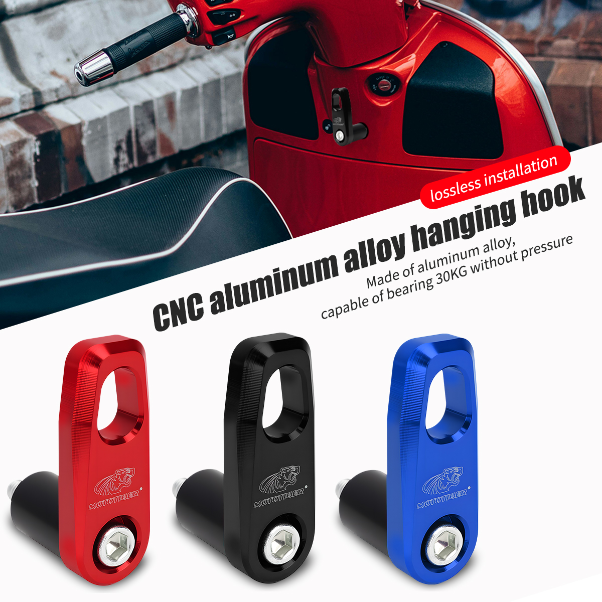 1/2pcs Universal Motorcycle Hook Aluminium Alloy Helmet Hook Single Hole Hook For Dirt Electric Scooter Motorcycle Accessories
