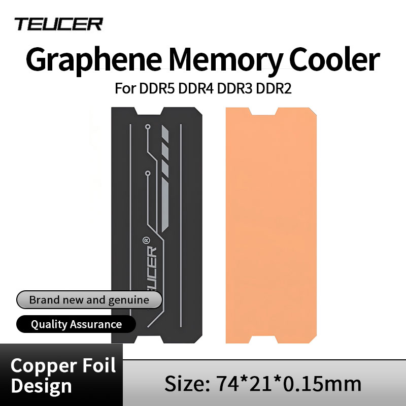 FinalCool NB02 Pure Copper Graphene Laptop Memory HeatsinkMemory Cooler HeatSink for DDR5 DDR4 DDR3 2Pcs