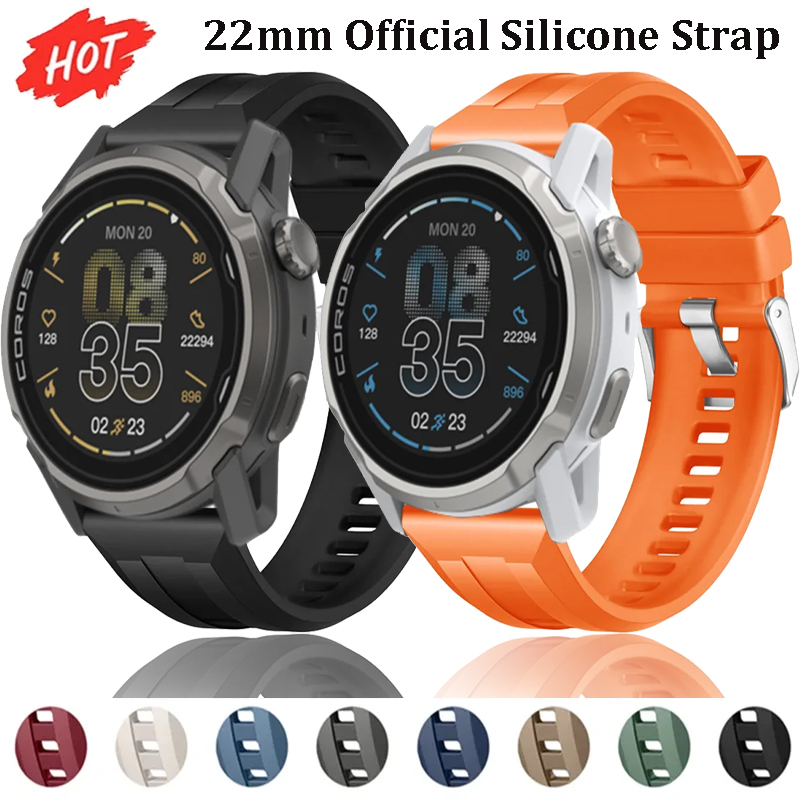 22mm Official Silicone Strap For COROS PACE 4-Pro/APEX 4 42mm Sports Warch Band For Suunto /Race 2/Run/Ocean CMF Watch 3-2-1 Pro