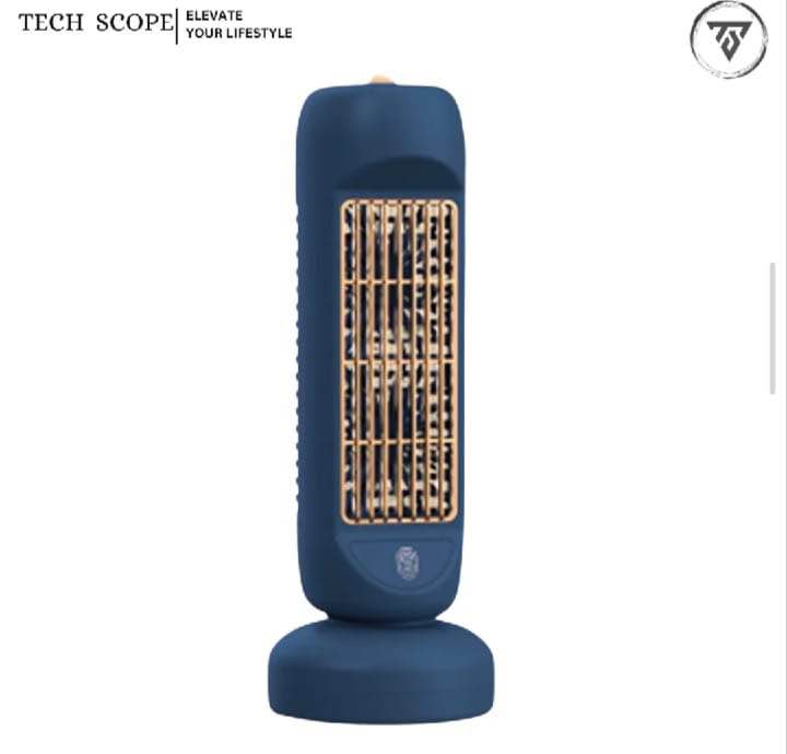 Mini Air Cooler for Study & Office - 180° Rotating Table Fan with Fingerprint Sensor & 3-Speed Modes (Multiple Colors)