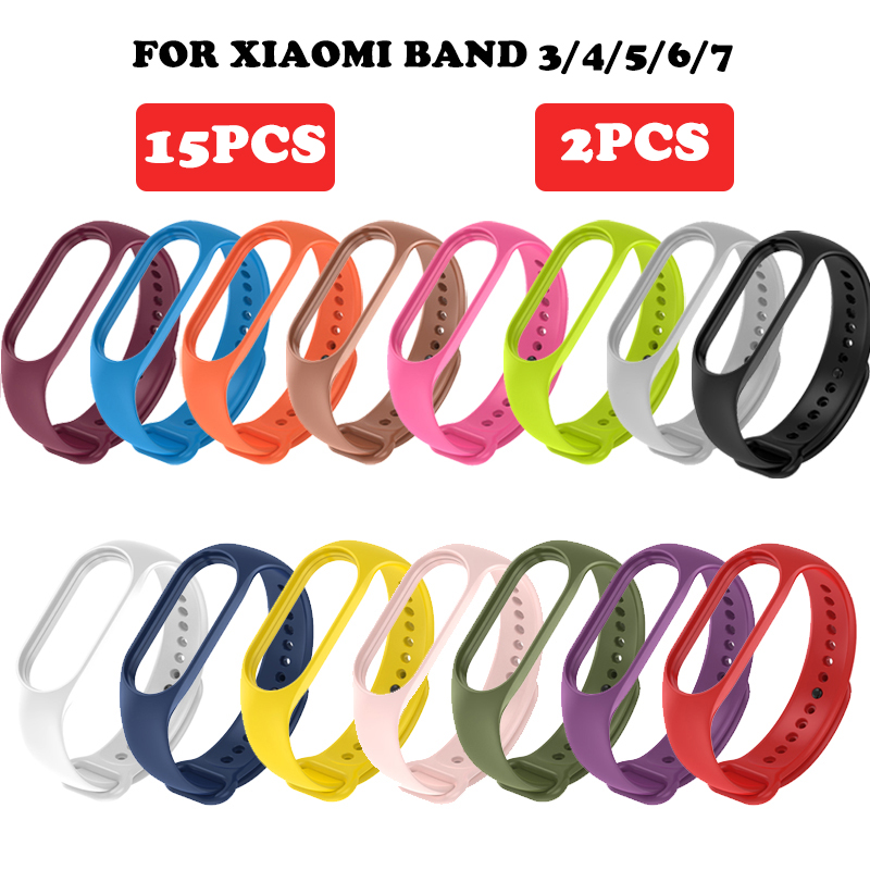 Watchbands For Mi Band 7 6 5 4 3 starp Wristband Silicone Bracelet Wrist Straps combination Smartwatch Accessories