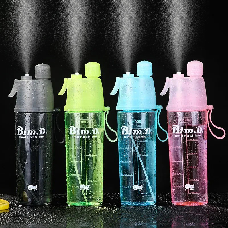 1/2/4PCS Plastic Spray Cup Summer Outdoor Sports Water Bottle Hydration Cooling Spray Cup Travel Portable Water Cup Cups