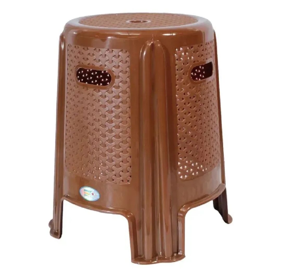 Bagmati Heavy Duty Round Plastic Stool - 4 - Leg Net Design Stool