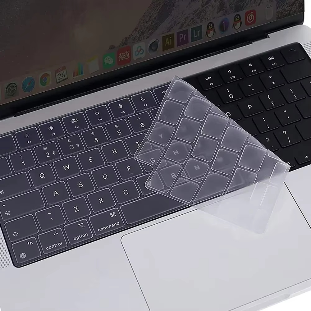 Clear Ultra Thin TPU Keyboard Cover for MacBook Air 13.6 13 inch M4 M3 M2 M1 Chip and Pro 14 13 15 16 inch EU & US Layout