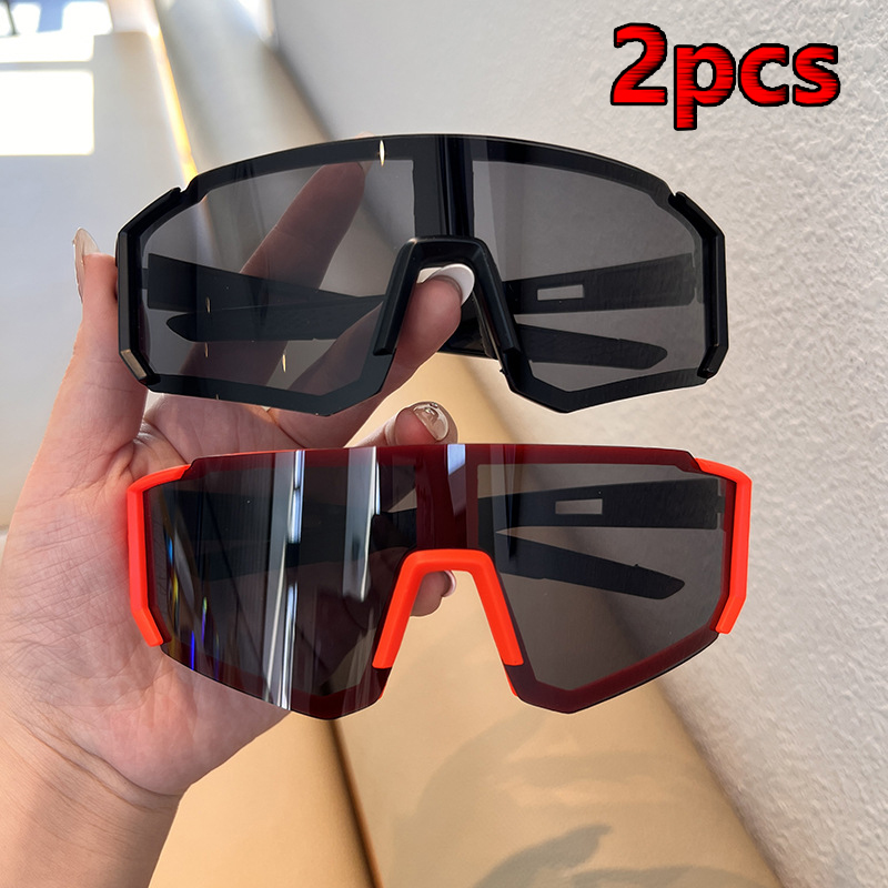 1/2pcs Cycling One Piece Sunglasses Women UV400 Sandproof Sun Glasses Outdoor Sports Goggle Protection Anti Radiation Lens