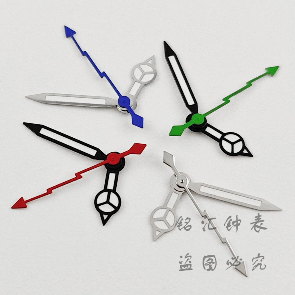 Diving NH35 Hands SUB Hands Silver Black Watch Hands For NH34 NH35 NH36 NH38 Movement Watches Pointers Lightning Second Hands