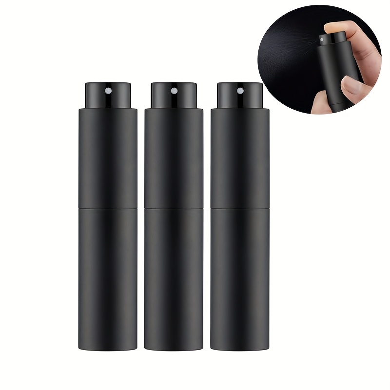 10ml Travel Perfume Sprayer, Refillable Cologne Container, Empty Dispenser Spray Bottle for Mini Sprayer Size (Black) pen gpt