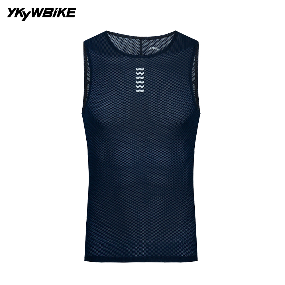 YKYWBIKE Cycling Base Layer Men Road Bike Undershirt Breathable Lightweight Bicycle Vest Sport Underwear Quick Dry Sleeveless